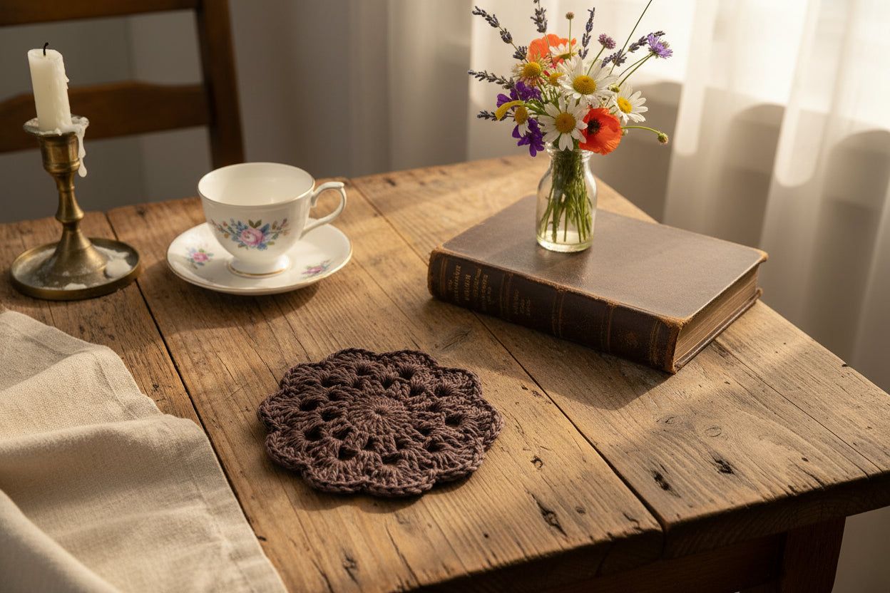 Crochet Flower Coasters