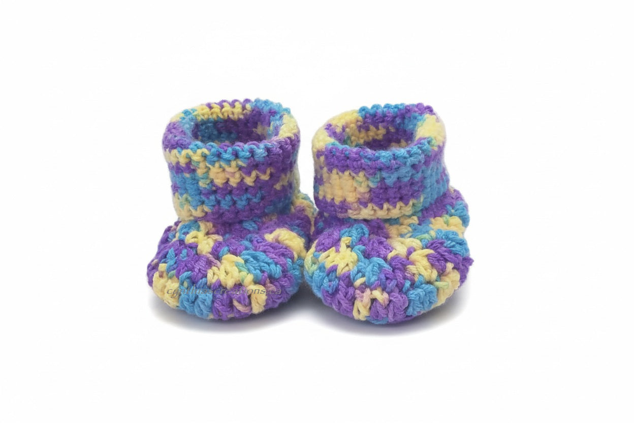 Crochet Baby Booties & Hat Set