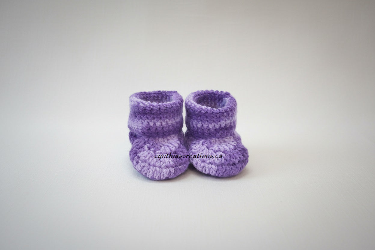 Crochet Baby Booties & Hat Set